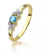 Prsteň Bonore - Zlato 585 - Topaz 0,15 ct