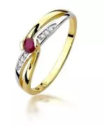 Prsteň Bonore - Zlato 585 - Rubín 0,15 ct