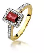 Prsteň Bonore - Zlato 585 - Rubín 0,8 ct