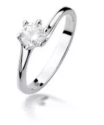 Prsteň Bonore - Biele Zlato 585 - Diamant 0,5 ct