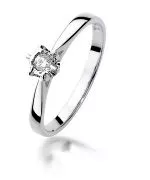 Prsteň Bonore - Biele Zlato 585 - Diamant 0,05 ct