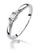 Prsteň Bonore - Biele Zlato 585 - Diamant 0,1 ct