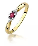 Prsteň Bonore - Zlato 585 - Rubín 0,15 ct