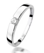 Prsteň Bonore - Biele Zlato 585 - Diamant 0,12 ct