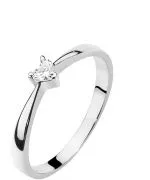 Prsteň Bonore - Biele Zlato 585 - Diamant 0,1 ct