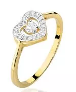 Prsteň Bonore - Zlato 585 - Diamant 0,1 ct