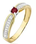 Prsteň Bonore - Zlato 585 - Rubín 0,15 ct