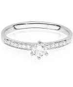 Prsteň Bonore - Biele Zlato 585 - Diamant 0,1 ct