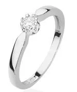 Prsteň Bonore - Biele Zlato 585 - Diamant 0,15 ct