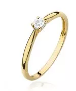 Prsteň Bonore - Zlato 585 - Diamant 0,01 ct