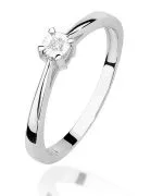 Prsteň Bonore - Biele Zlato 585 - Diamant 0,02 ct