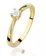 Prsteň Bonore - Zlato 585 - Diamant 0,02 ct