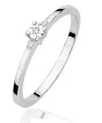 Prsteň Bonore - Biele Zlato 585 - Diamant 0,0086 ct
