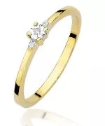 Prsteň Bonore - Zlato 585 - Diamant 0,0086 ct