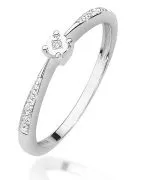 Prsteň Bonore - Biele Zlato 585 - Diamant 0,0086 ct