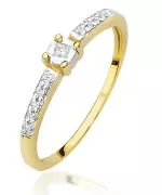 Prsteň Bonore - Zlato 585 - Diamant 0,02 ct