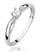 Prsteň Bonore - Biele Zlato 585 - Diamant 0,02 ct