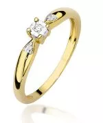 Prsteň Bonore - Zlato 585 - Diamant 0,02 ct