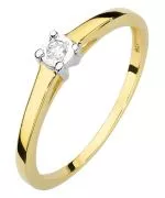 Prsteň Bonore - Zlato 585 - Diamant 0,03 ct