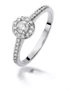 Prsteň Bonore - Biele Zlato 585 - Diamant 0,3 ct