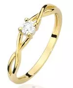 Prsteň Bonore - Zlato 585 - Diamant 0,03 ct