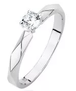 Prsteň Bonore - Biele Zlato 585 - Diamant 0,15 ct
