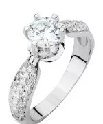 Prsteň Bonore - Biele Zlato 585 - Diamant 0,7 ct