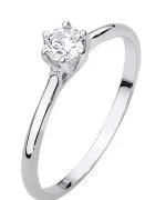 Prsteň Bonore - Biele Zlato 585 - Diamant 0,2 ct