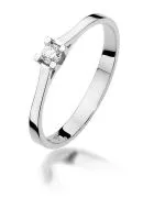 Prsteň Bonore - Biele Zlato 585 - Diamant 0,09 ct