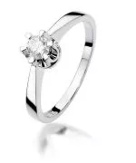 Prsteň Bonore - Biele Zlato 585 - Diamant 0,25 ct