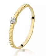 Prsteň Bonore - Zlato 585 - Diamant 0,04 ct