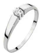 Prsteň Bonore - Biele Zlato 585 - Diamant 0,08 ct