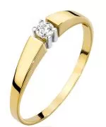 Prsteň Bonore - Zlato 585 - Diamant 0,08 ct
