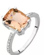 Prsteň Bonore - Biele Zlato 585 - Morganit 2,8 ct