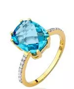 Prsteň Bonore - Zlato 585 - Topaz 3 ct