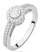 Prsteň Bonore - Biele Zlato 585 - Diamant 0,15 ct