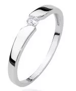 Prsteň Bonore - Biele Zlato 585 - Diamant 0,08 ct