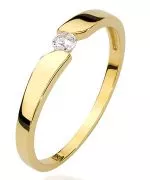 Prsteň Bonore - Zlato 585 - Diamant 0,08 ct