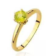 Prsteň Bonore - Zlato 585 - Olivín 0,6 ct