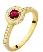 Prsteň Bonore - Zlato 585 - Rubín 0,35 ct