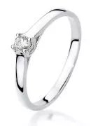 Prsteň Bonore - Biele Zlato 585 - Diamant 0,12 ct