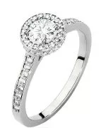 Prsteň Bonore - Biele Zlato 585 - Diamant 0,4 ct