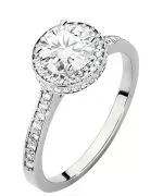 Prsteň Bonore - Biele Zlato 585 - Diamant 1 ct