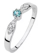 Prsteň Bonore - Biele Zlato 585 - Topaz 0,15Ct ct