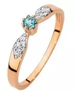 Prsteň Bonore - Ružové Zlato 585 - Topaz 0,15Ct ct