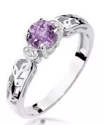 Prsteň Bonore - Biele Zlato 585 - Ametyst 0,5 ct