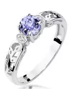 Prsteň Bonore - Biele Zlato 585 - Tanzanit 0,5 ct