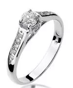 Prsteň Bonore - Biele Zlato 585 - Diamant 0,23 ct