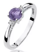 Prsteň Bonore - Biele Zlato 585 - Ametyst 0,5 ct