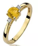 Prsteň Bonore - Zlato 585 - Citrón 0,5 ct